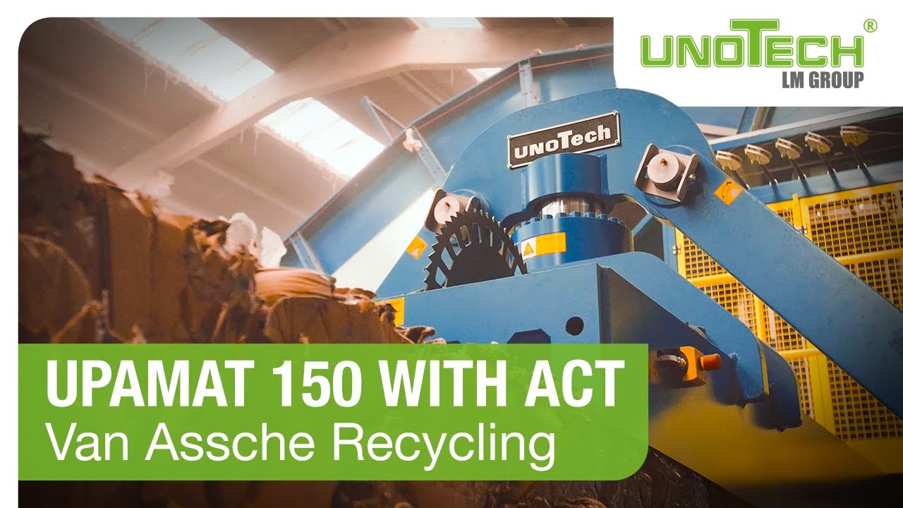 unoTech UPAMAT 150 met ACT in gebruik bij Van Assche Recycling