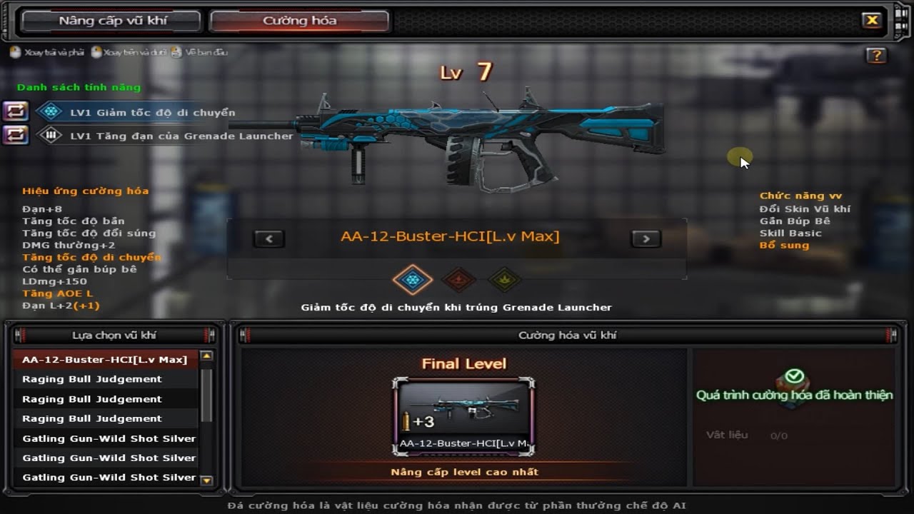 CFVN: Upgrading AA12-Buster Hexa Core Lv Max
