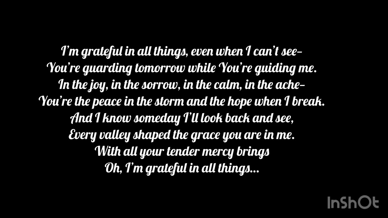 Grateful in All Things