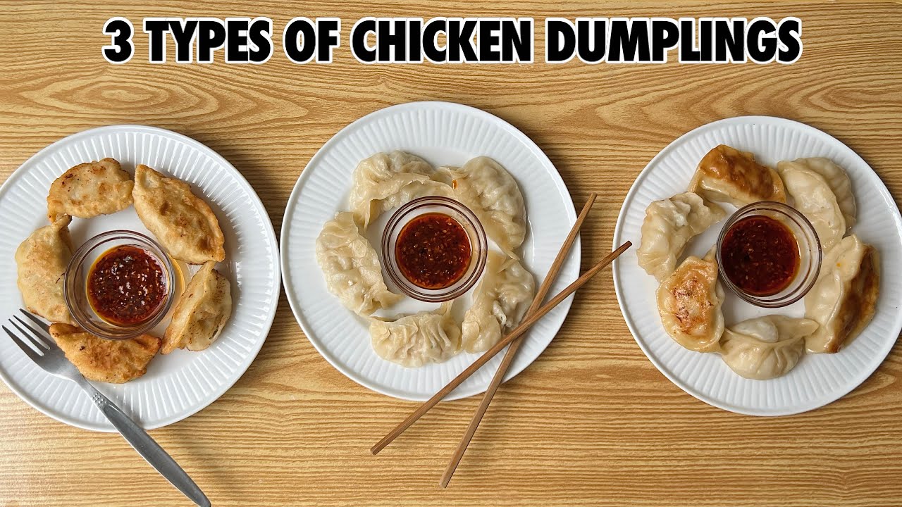 3 Types of Chicken Dumplings recipe! Spicy Dip Sauce recipe🥵