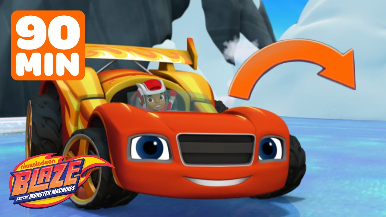 Blaze's Blazing Speed & Big Jump Rescues! | 90 Minute Compilation | Blaze and the Monster Machines