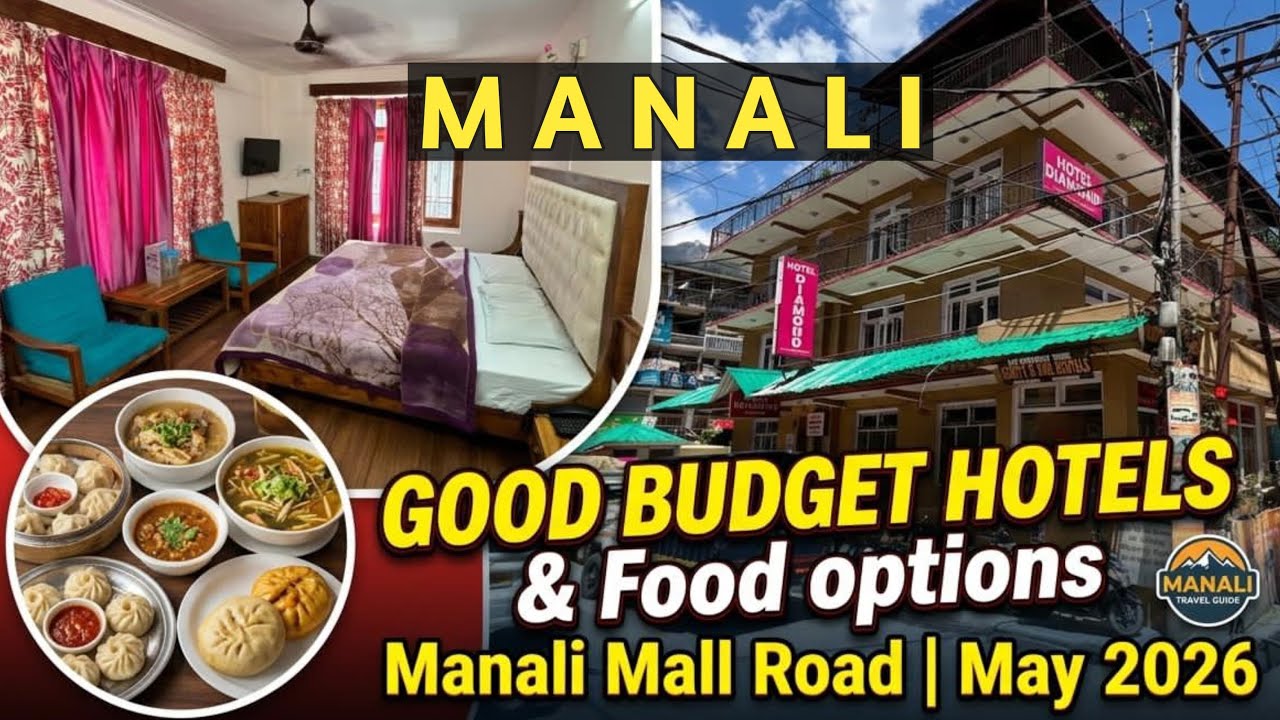Good Budget Hotels (₹800) & Food options in Manali Mall Road May 2026 #manali #manalihotels #hotel