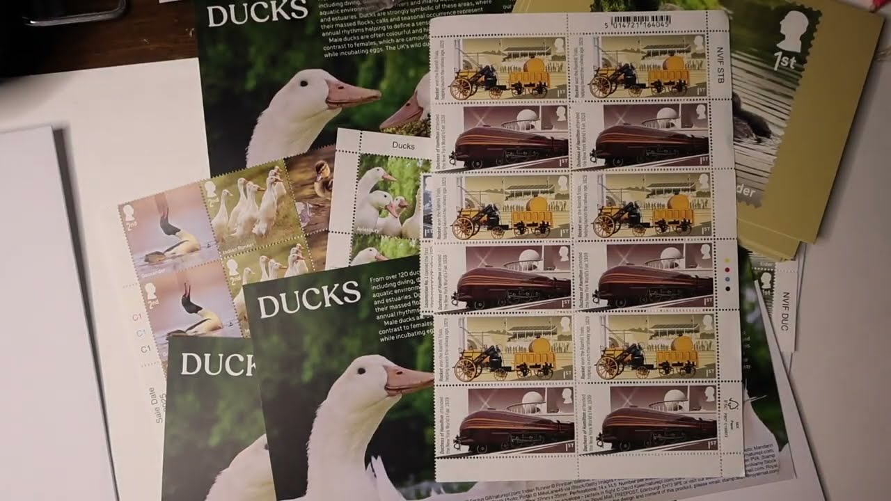 Royal Mail Special stamp release Trains, videoing when ill.