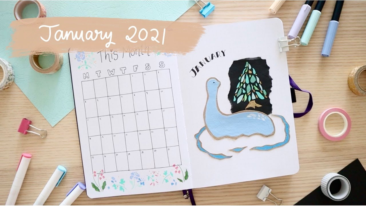 2021 January Bullet Journal setup! Plan with me!