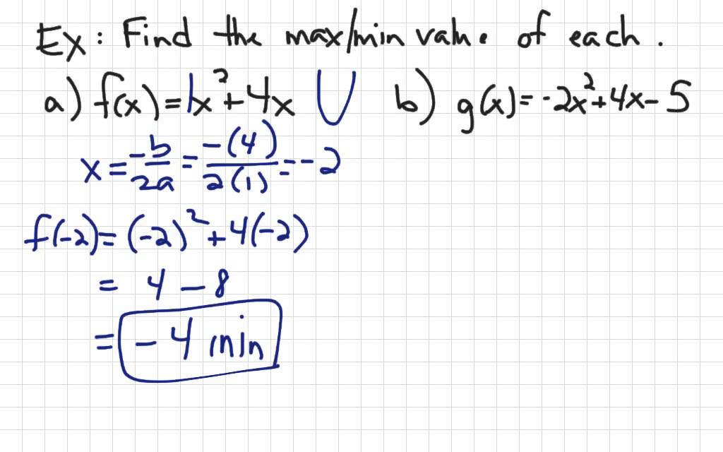 3.1 Quadratic Functions and Models