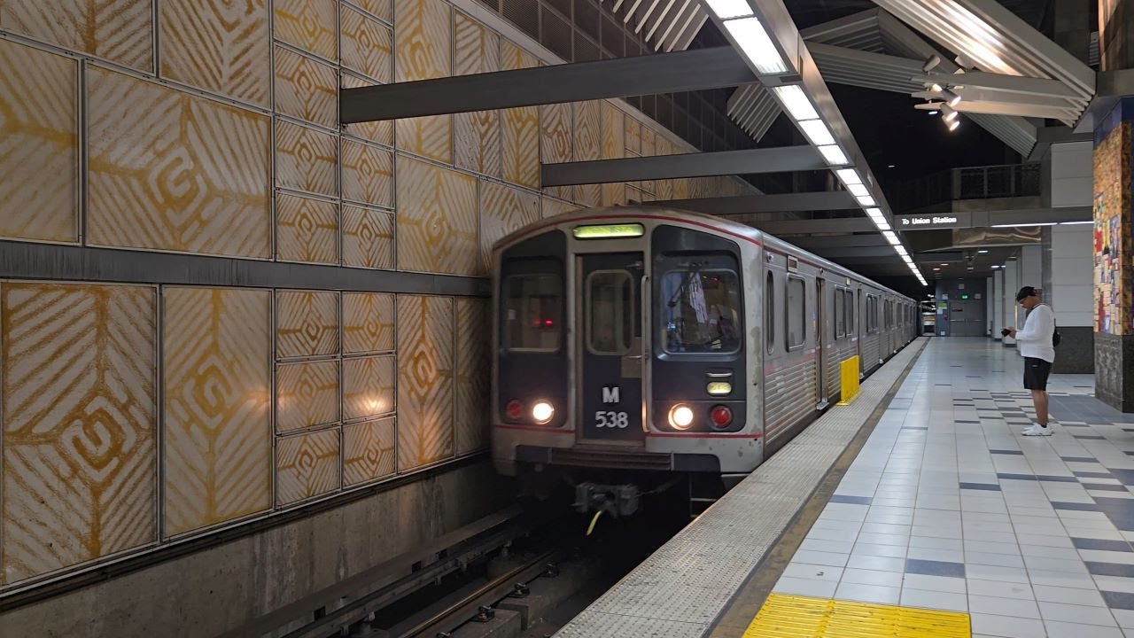 Los Angeles Metro Subway Ride B (Red) Line from Universal City to Union Station - June 1, 2024