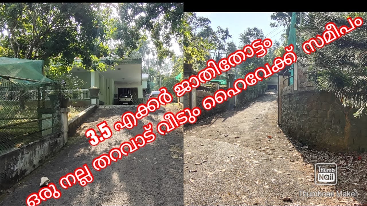 3 എക്കർ ജാതിതോട്ടവും, വീടും ഹൈവേക്ക്  സമീപം