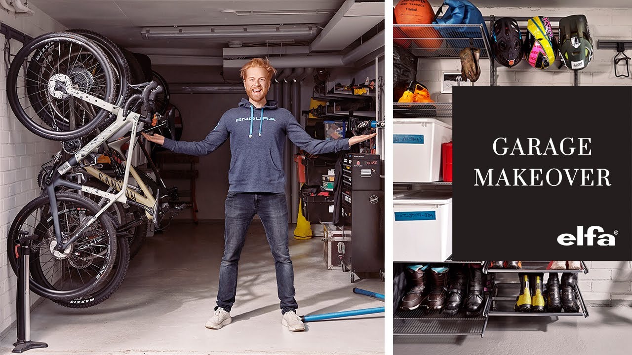 Functional storage in the garage for mountain biking and outdoor