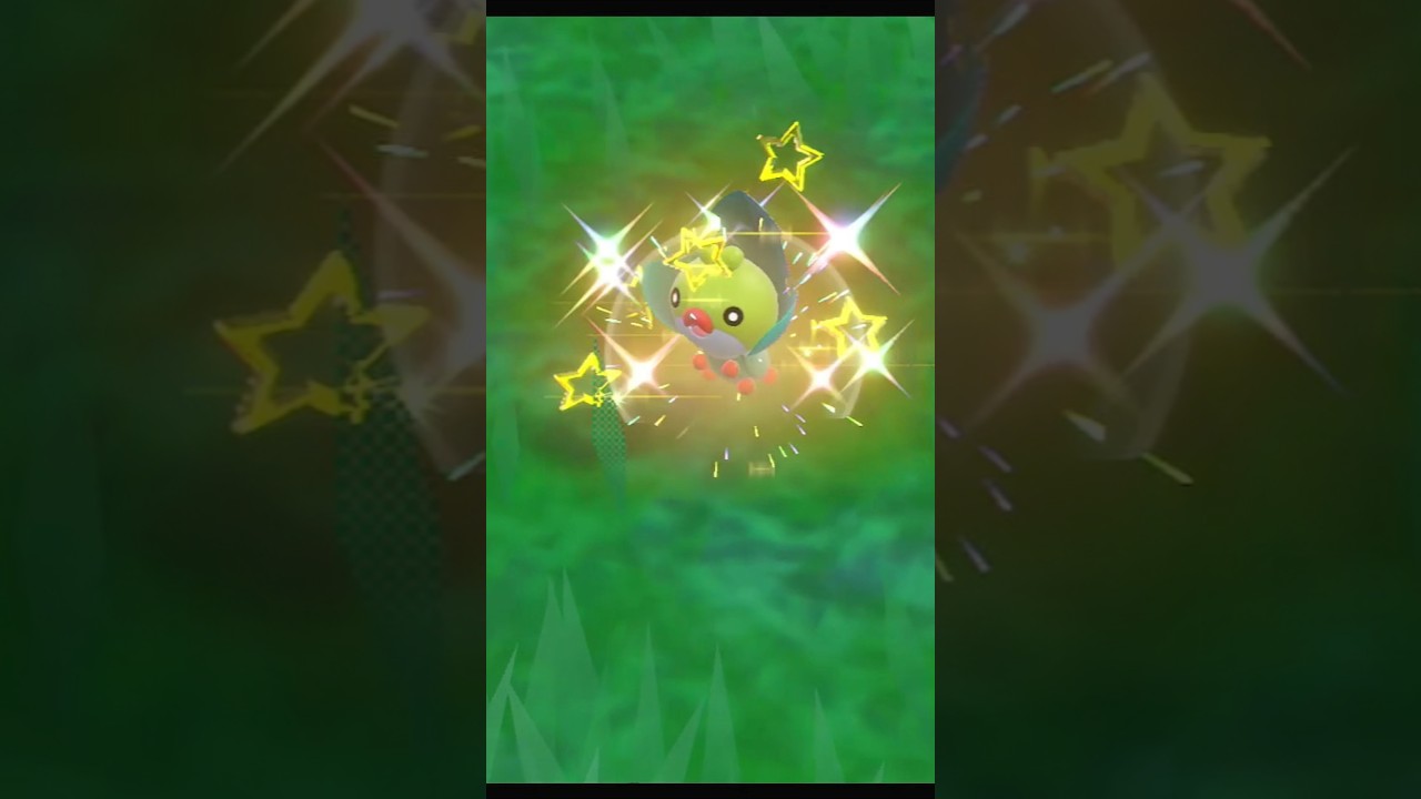 Shiny Sewaddle found in Pok&eacute;mon Scalret! #pokemon #shinypokemon #pokemonscarletandviolet