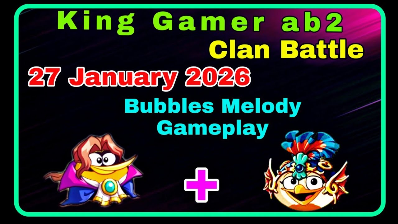 Angry birds 2 clan battle today (27 january 2026) (easy gameplay) (136 High Ratio) (bubbles+melody)