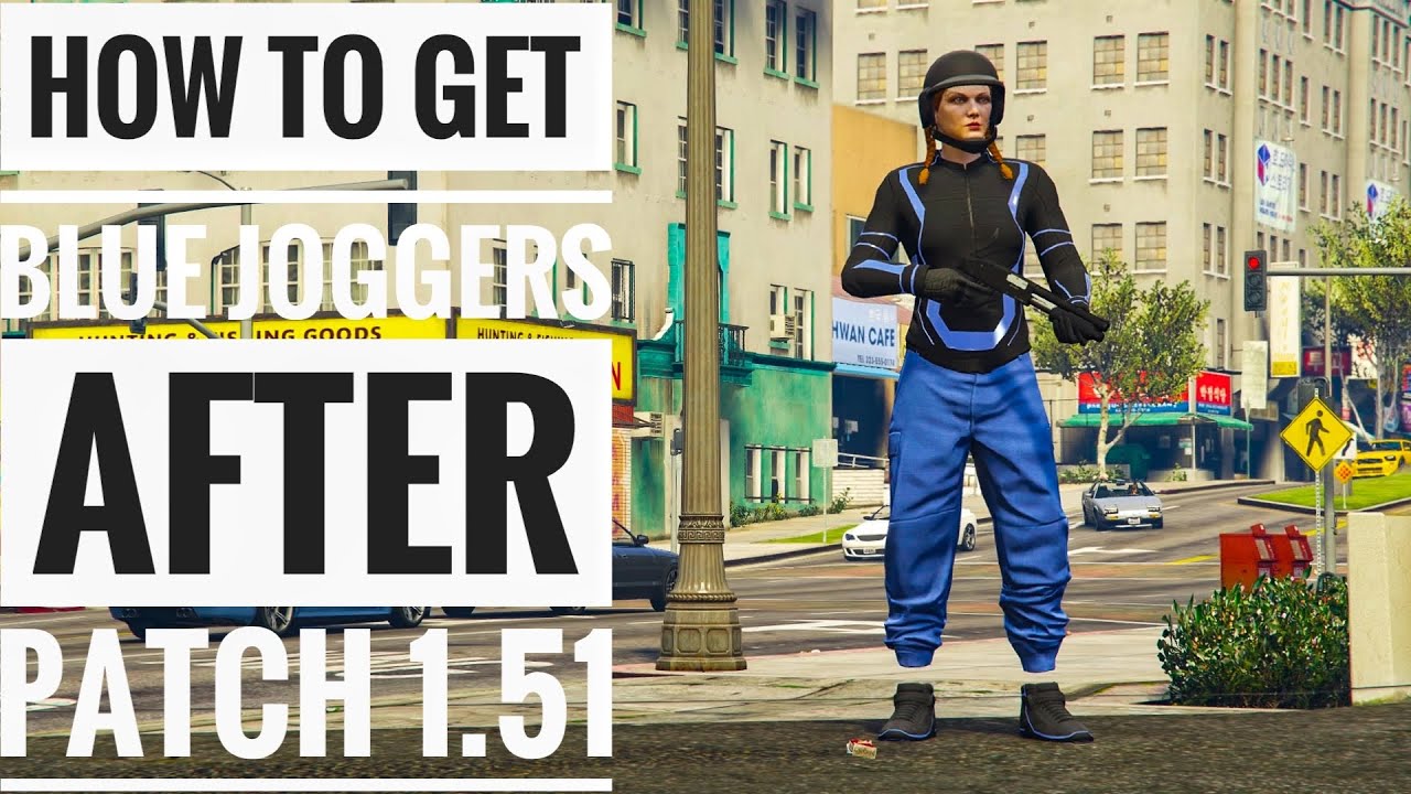 HOW TO GET BLUE JOGGERS [FEMALE Only] GTA V Online After Patch 1.54 *Easy* SOLO