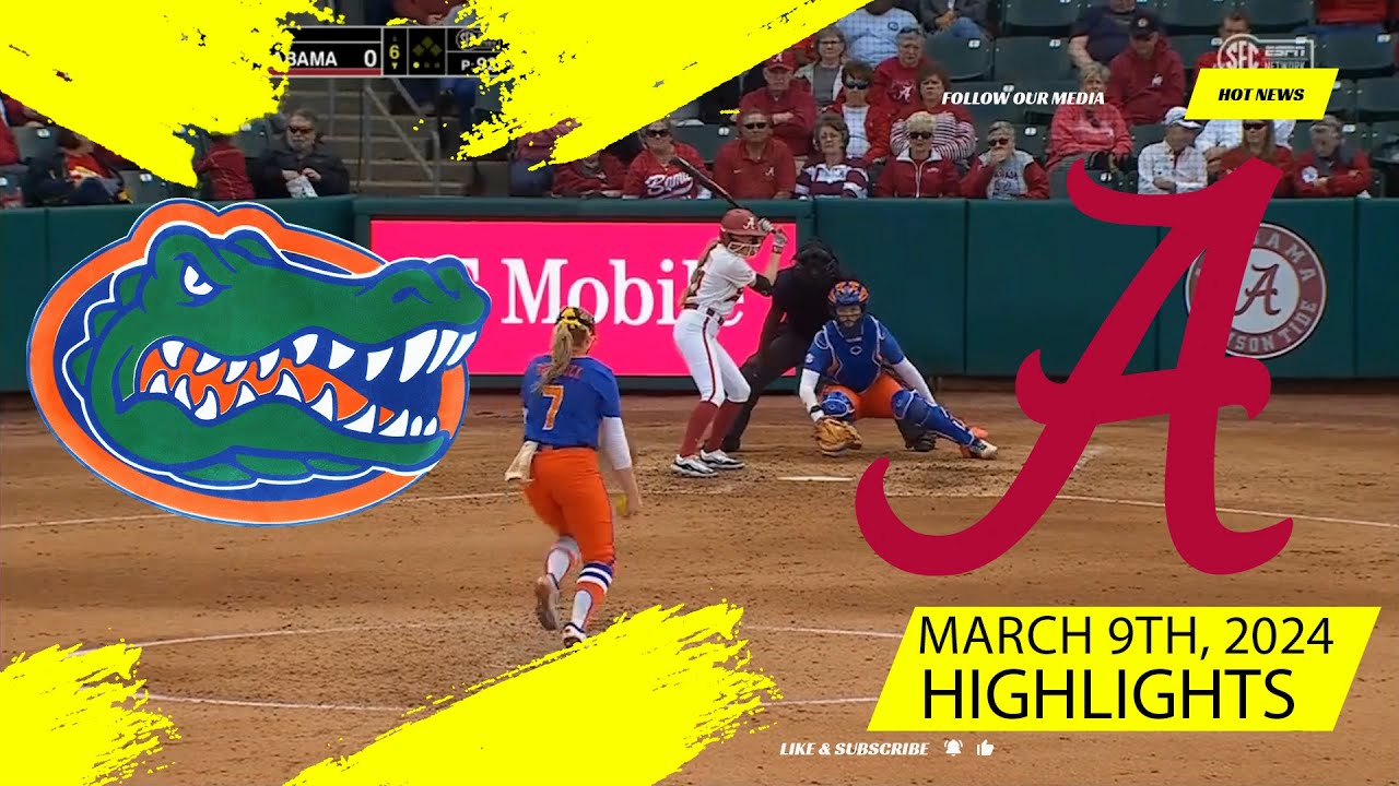 #13 Florida Gators vs #10 Alabama Softball Game