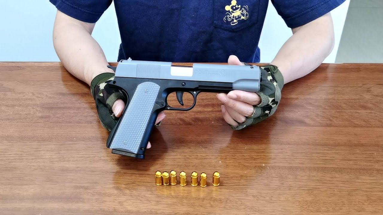 Colt M1911 Automatic Shell Ejecting Blowback Blaster Toy Gun Unboxing and Review 2022