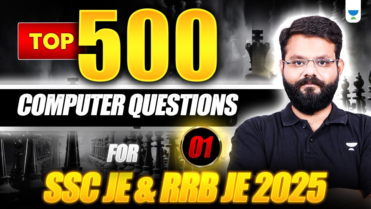 Top 500 Computer Questions | SSC JE & RRB JE 2025 | Score Booster Practice - 1 | Amit Vijay