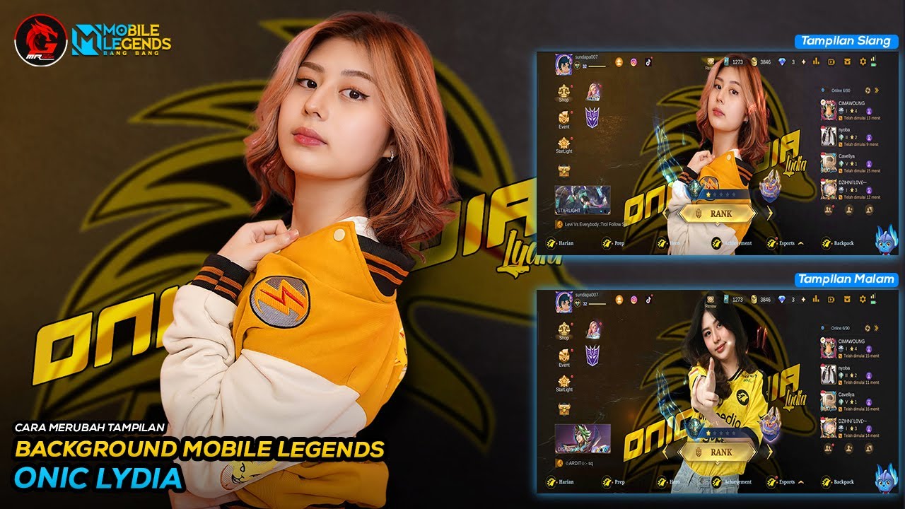 Background ML Terbaru Cewek E Sport Onic Lydia Full Icon