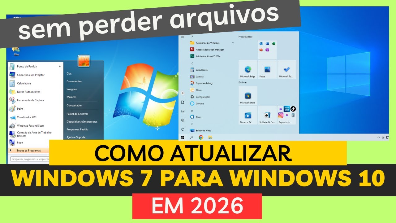 Atualizando do Windows 7 para o Windows 10 sem perder arquivos + correção erro 0x80072F8F - 0x20000