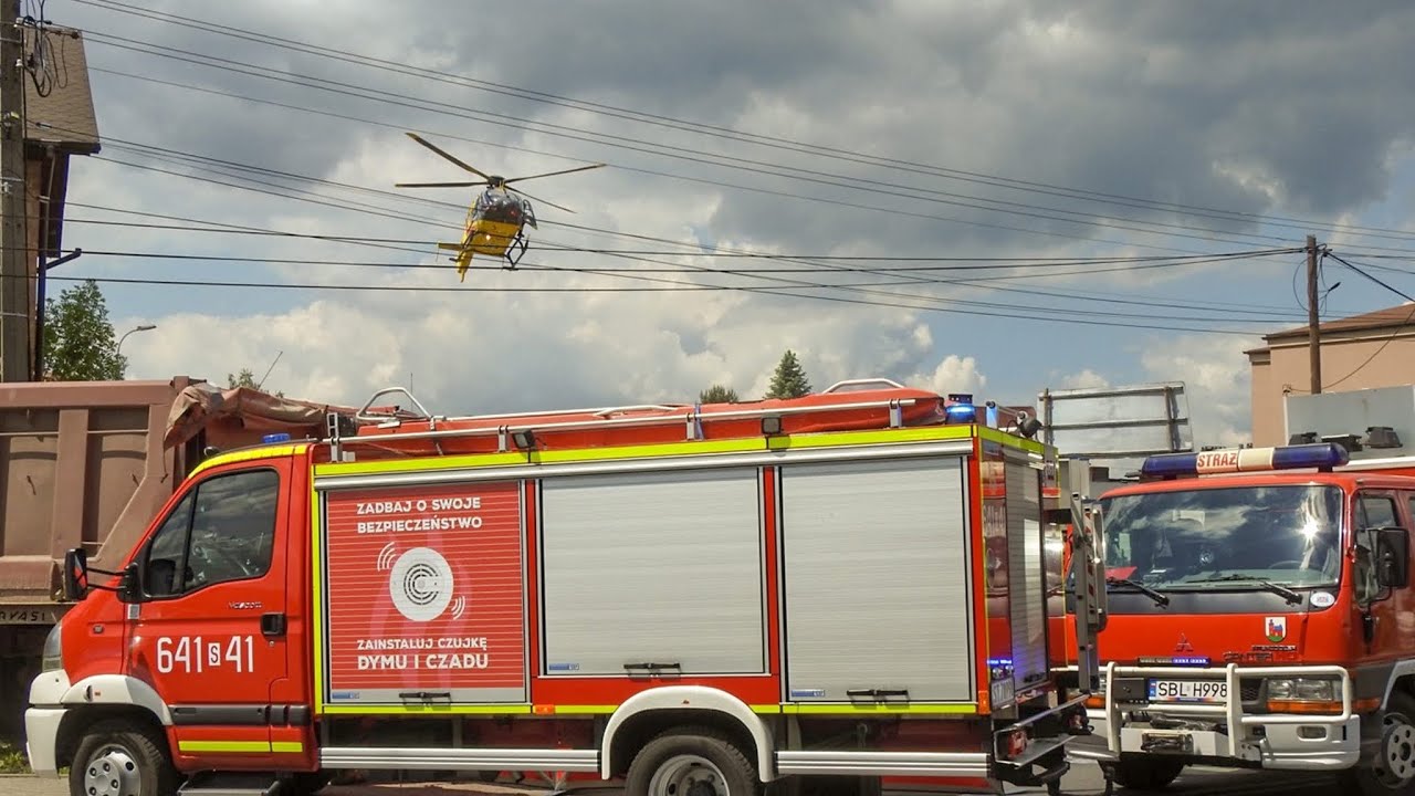 Lądowanie, start śmigłowca LPR ratownik 23