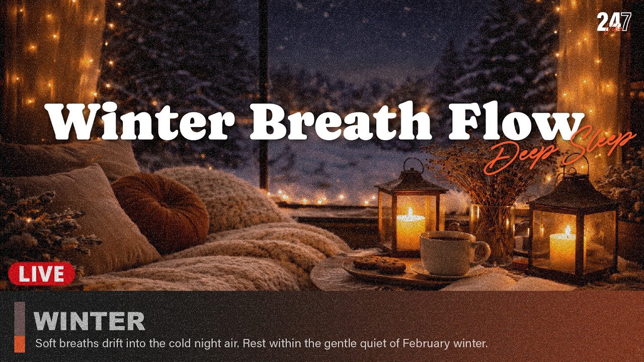 Winter Breath Flow – February Calm Lo-fi Live ❄️ Soft Ambient for Focus