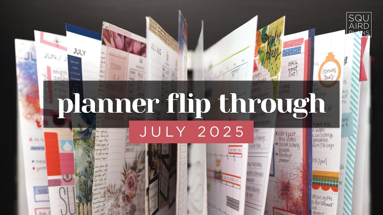 JULY PLANNER FLIP THROUGH 2025 :: Completed Planner Pages in a Frankenplanner Setup