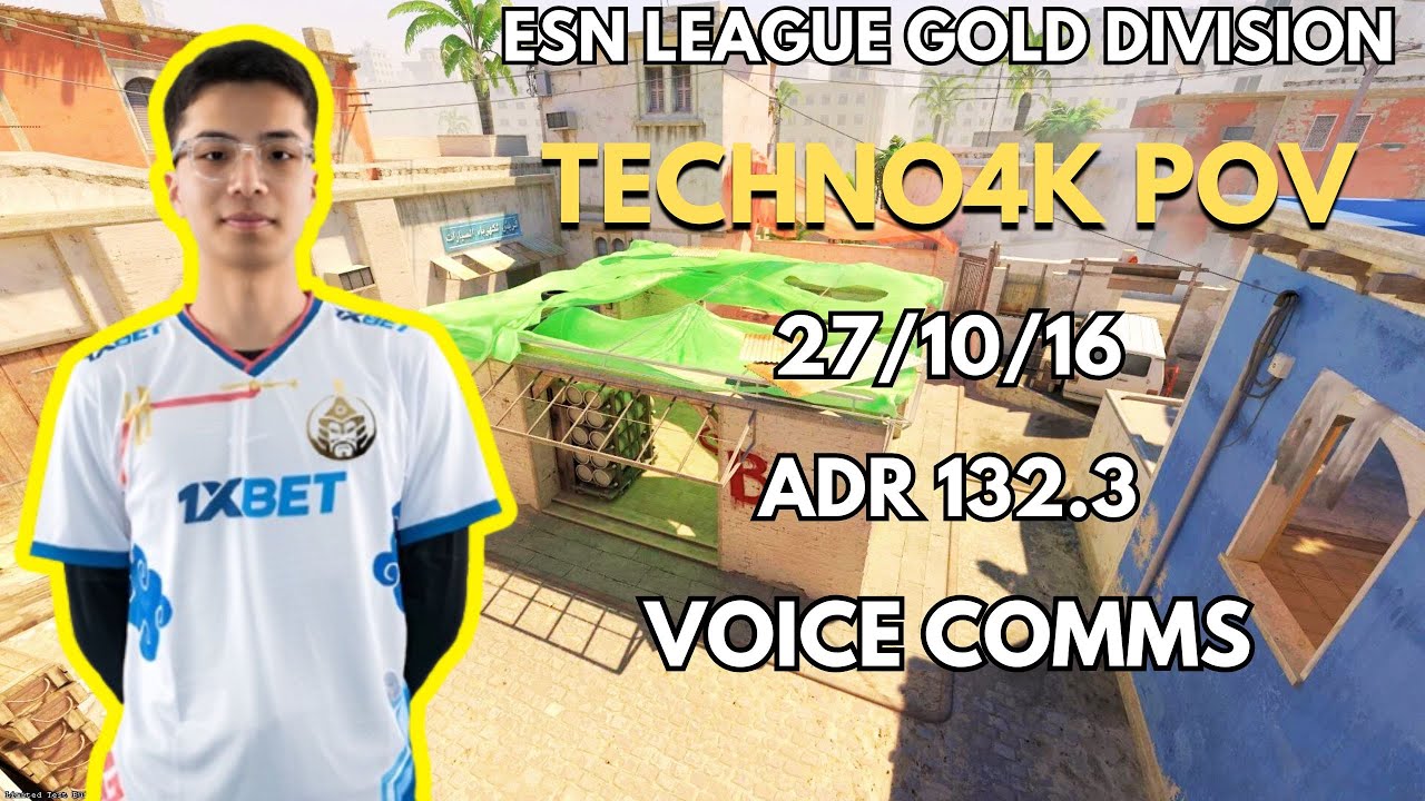 Techno4K POV w/Mzinho + VOICE COMMS (27/10/16) CS2 ESN LEAGUE GOLD DIVISION - January 19th 2025