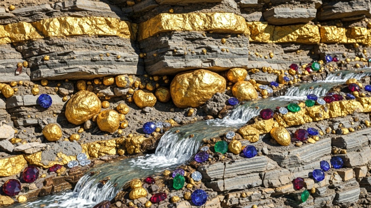 Gold and Gemstone Deposits: Ranked by Geological Rarity