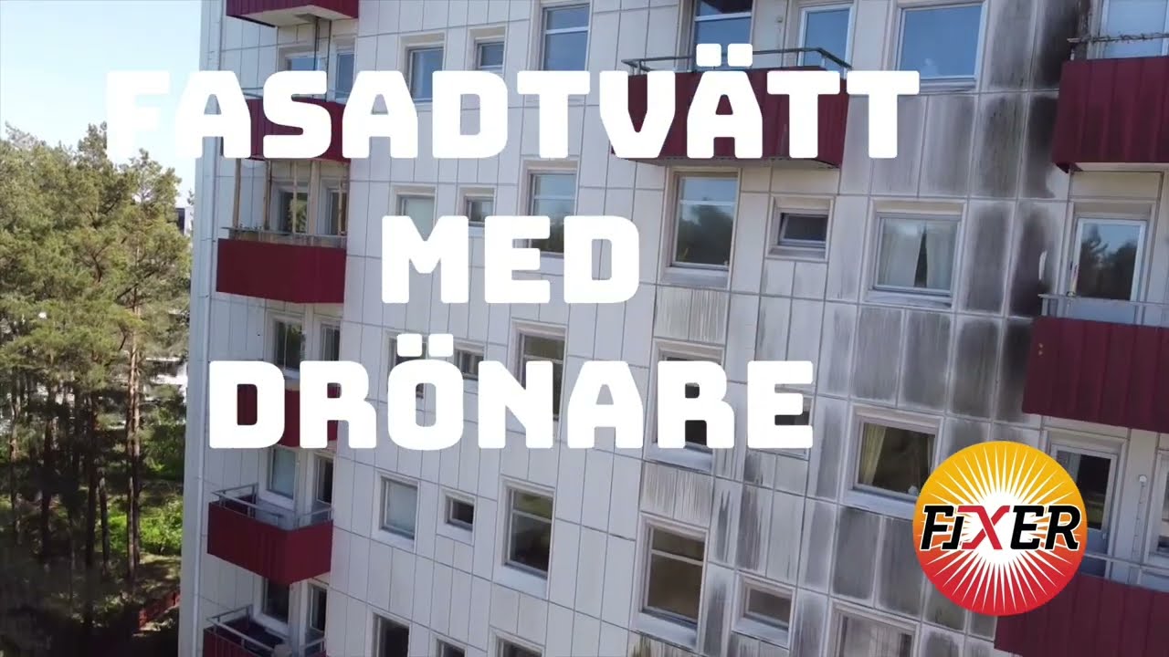 Fasadtvätt med drönare