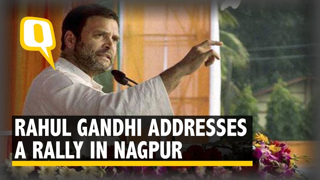 Rahul Gandhi Addresses a Rally in Nagpur