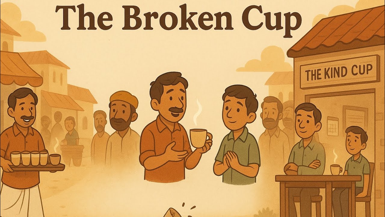 Moral English Story : The Broken Cup 💔 | A Kindness Heart Touching Story | Tea Shop| Must Watched💪❤️
