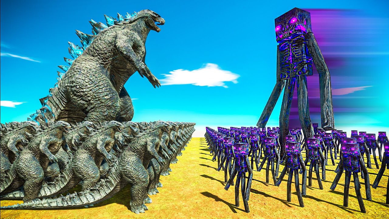 Godzilla 2014 vs Enderman Minecraft