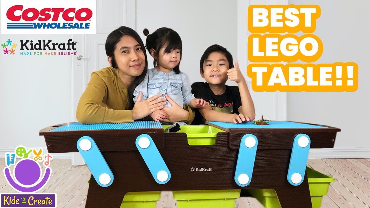 Kidkraft Lego Table With Storage | Kids Unboxing Lego Table