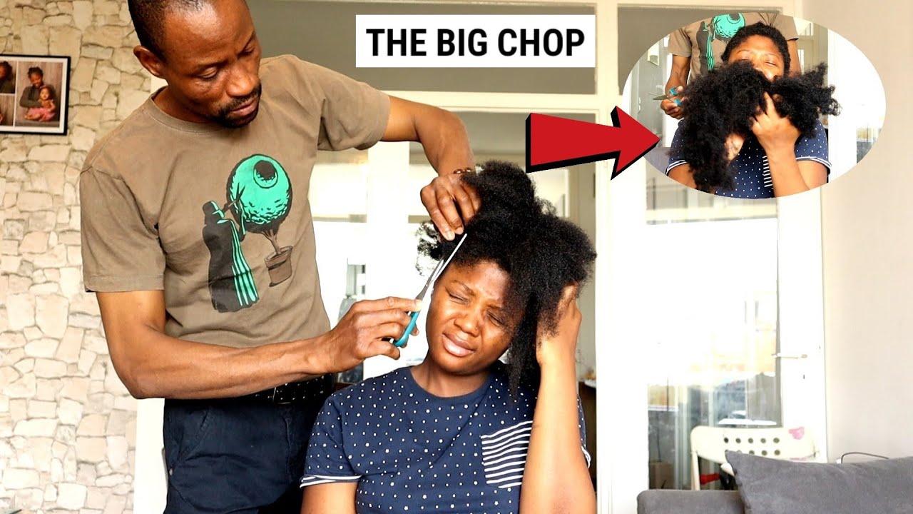Husband CHOPPED OFF my NATURAL HAIR 😭 || BIG CHOP ON MY 4C HAIR