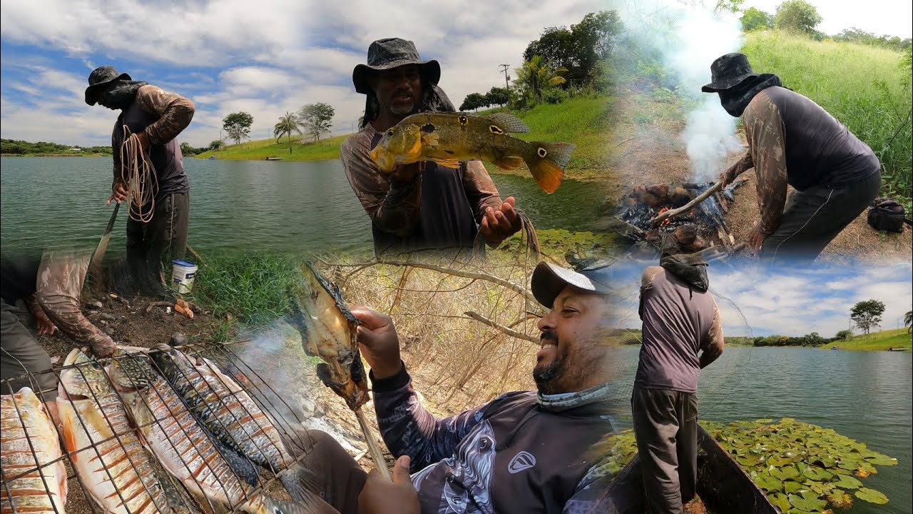 No começo aquela pescaria: depois aquele assado de peixe