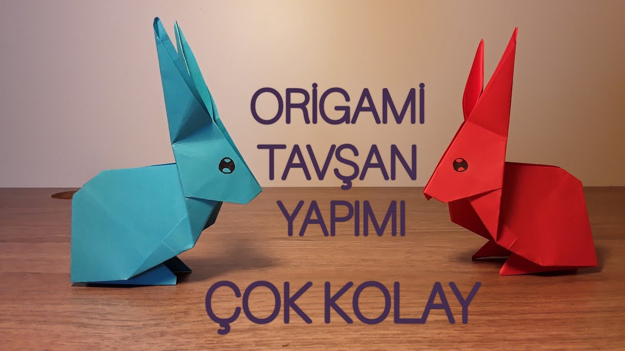 Kağıttan Tavşan Yapımı | Origami Tavşan Yapımı