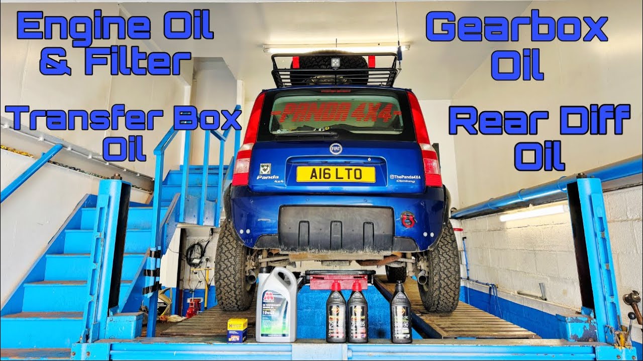Fiat Panda 4X4 - Oil Service : Engine, Gearbox, Transfer Box, Rear Differential
