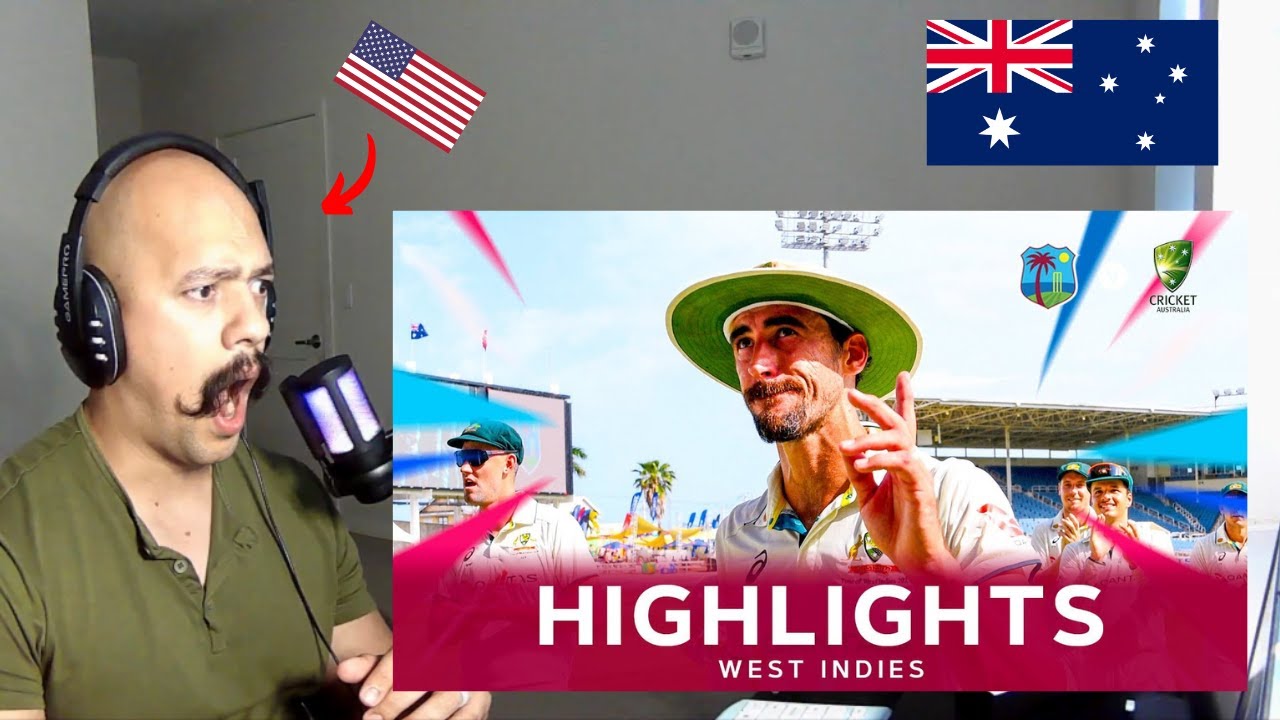 Baseball Fan Reacting to Cricket West Indies v Australia