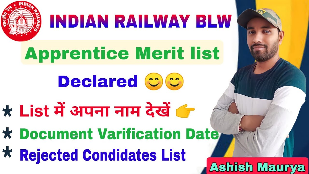BLW Apprentice merit list Declared / Document Varification Date/ rejected list.