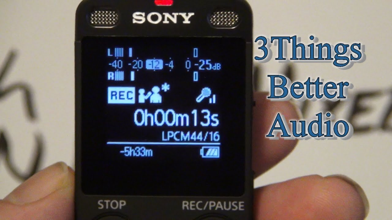 Sony ICD UX560 and Neewer Lapel mic and Sony Stereo Lapel