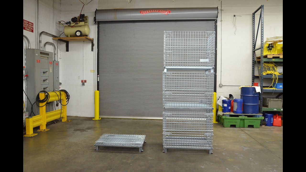 The Collapsible & Stackable Wire Mesh Container