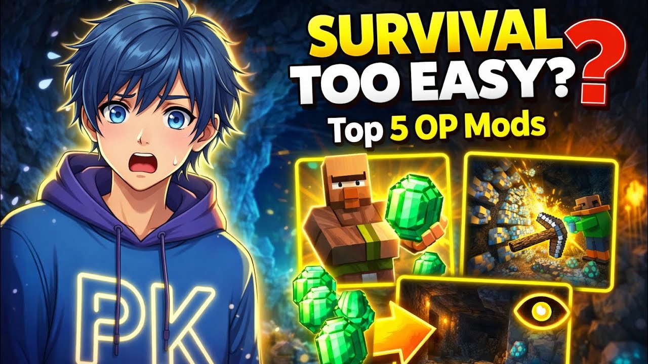 Top 5 Minecraft Mods That Make Survival 100x Easier! (1.21+) 💎🔥