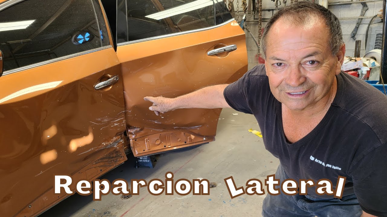 golpe lateral de carro reparacion y cuadrado de puertas
