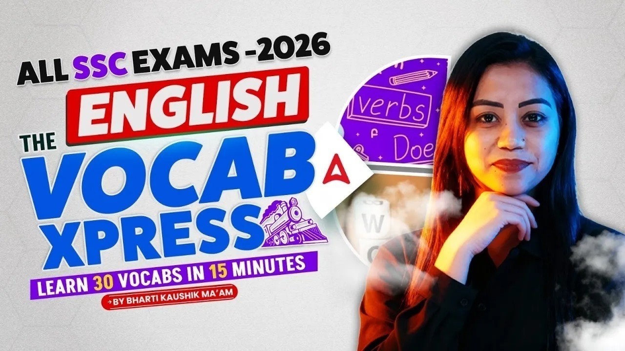 SSC English Classes 2026 | SSC English Vocabulary | SSC CGL/CHSL/CPO/MTS English Class By Bharti Mam