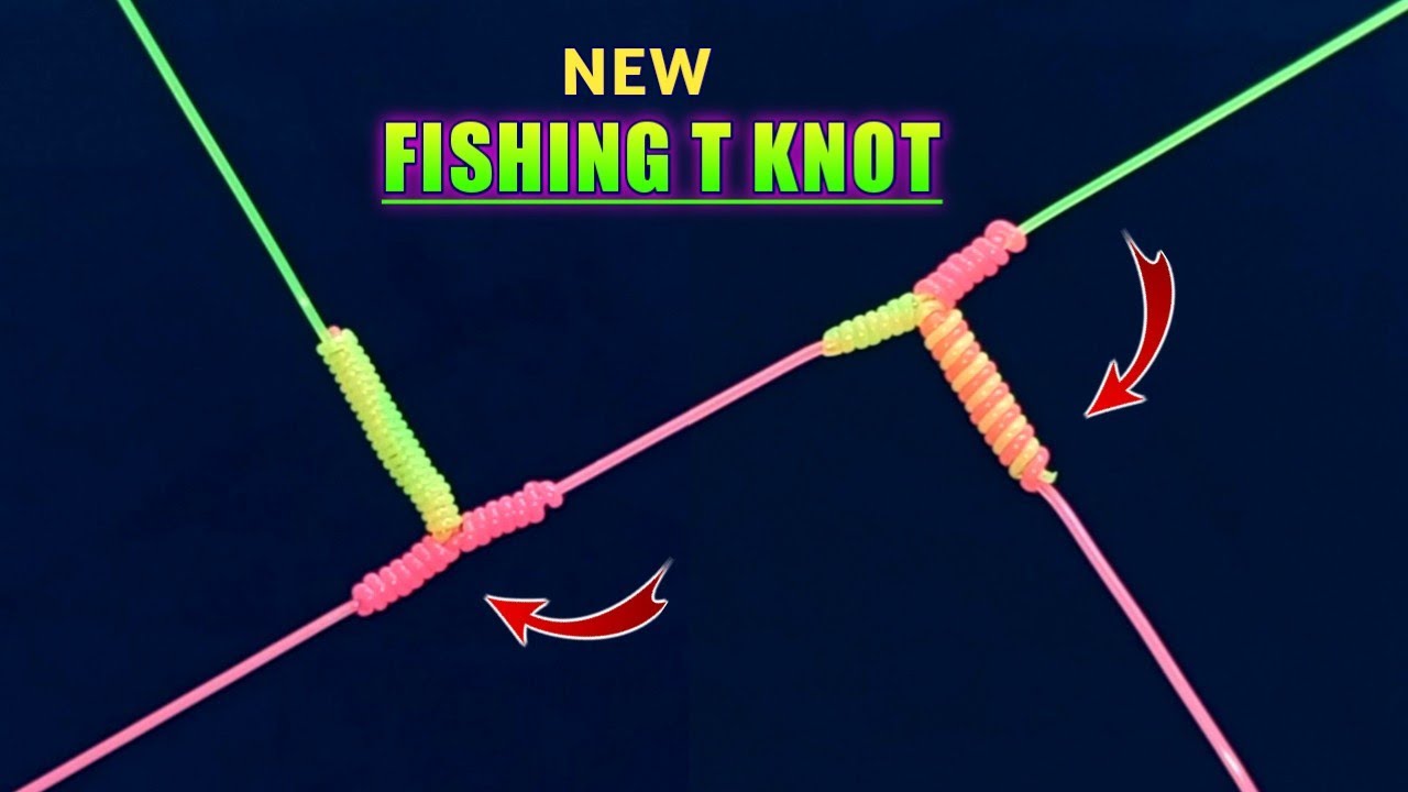 Fishing T knot - How to tie a deep water bottom fishing line with two hooks