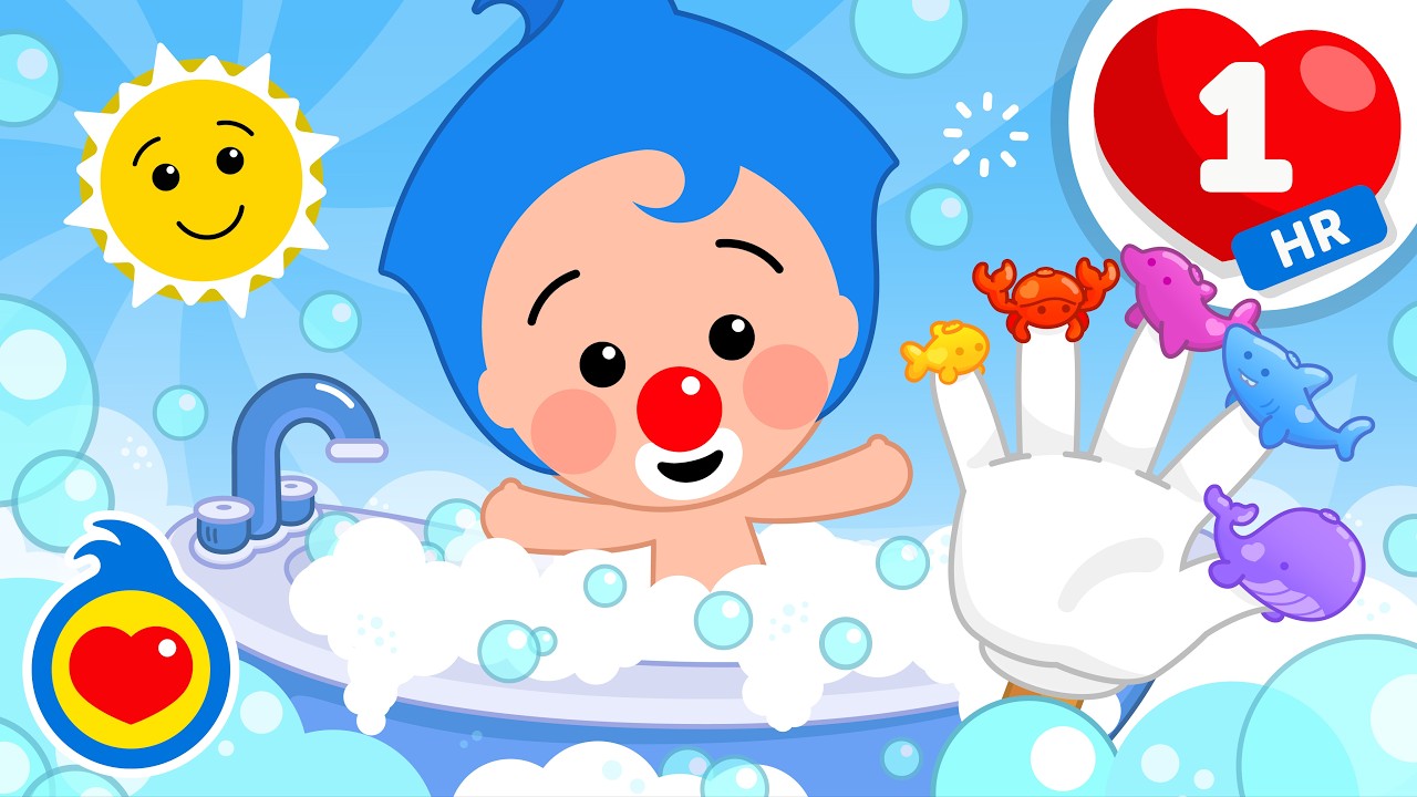 Canções para a hora do banho 🛁  | 1 hora de Música Infantil com Um Herói do Coração ❤️