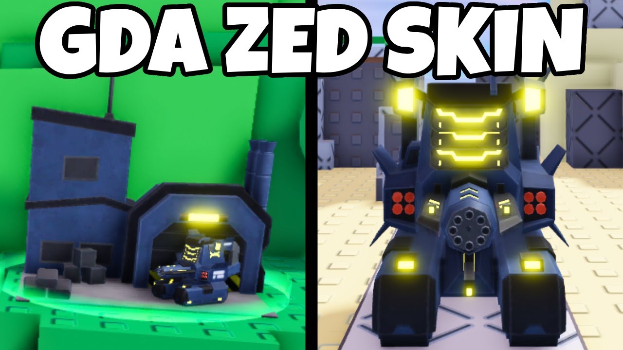 NEW AMAZING GDA ZED Skin Showcase in Roblox Tower Defense X (TDX)