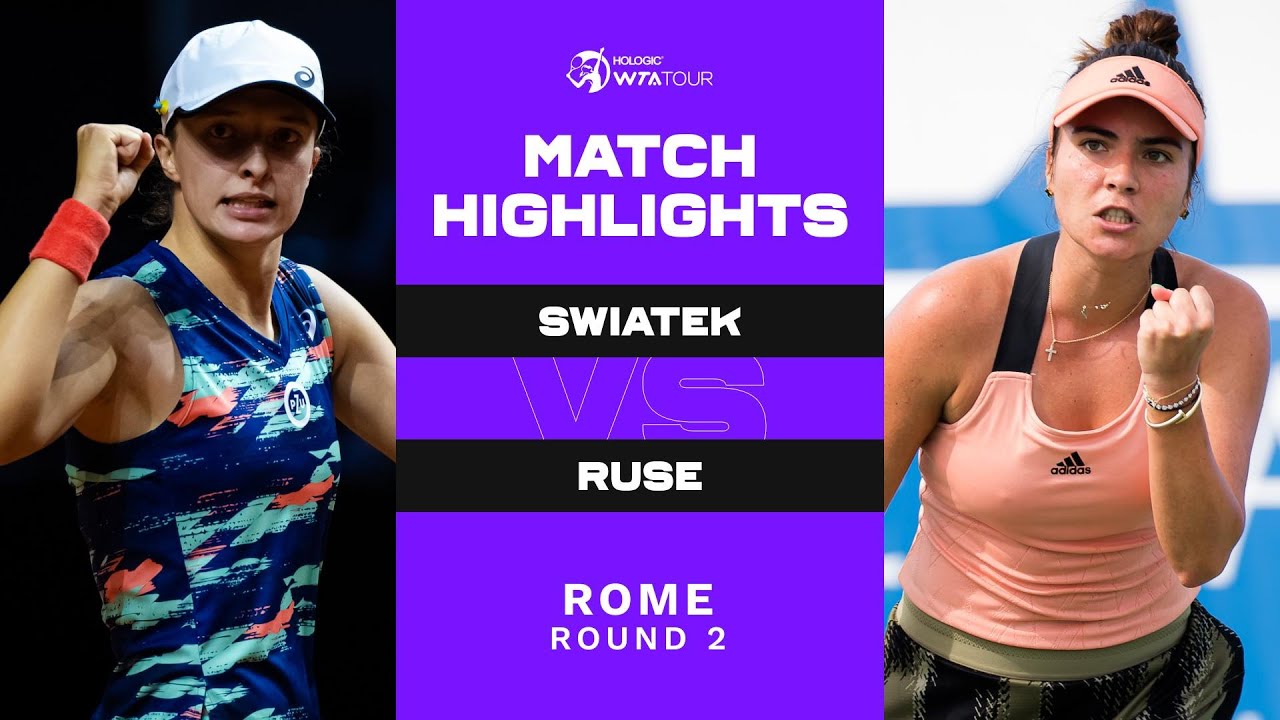 Iga Swiatek vs. Elena-Gabriela Ruse | 2022 Rome Round 2 | WTA Match Highlights