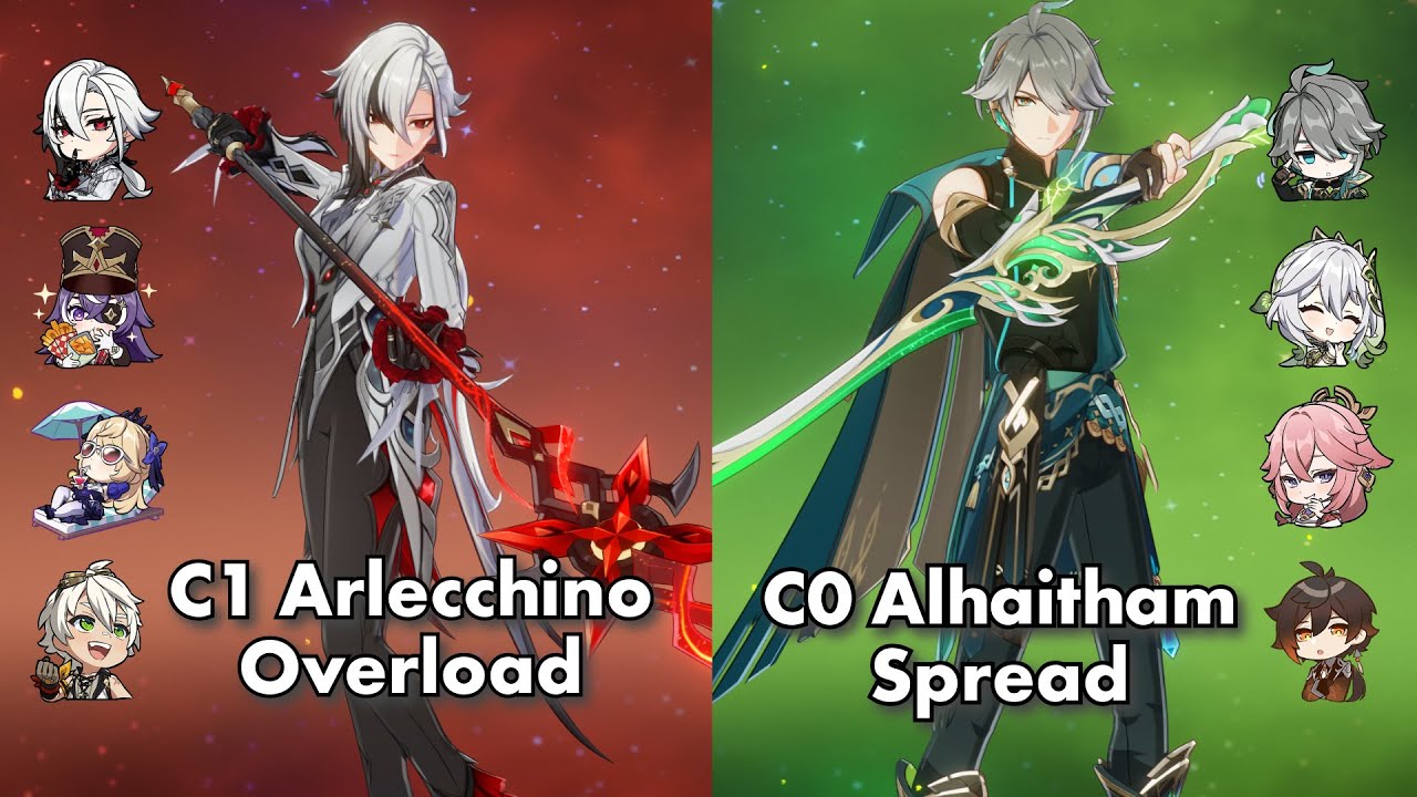 C1R1 Arlecchino, C0 Chevreuse Overload & C0 Alhaitham Spread | 5.0 Spiral Abyss | Genshin Impact