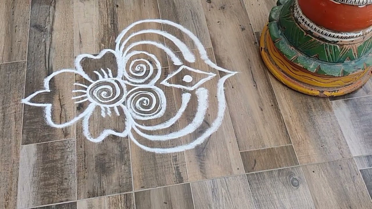 Simple Rangoli#Day 24#Daily Ritual#Friday special Rangoli#kolam 