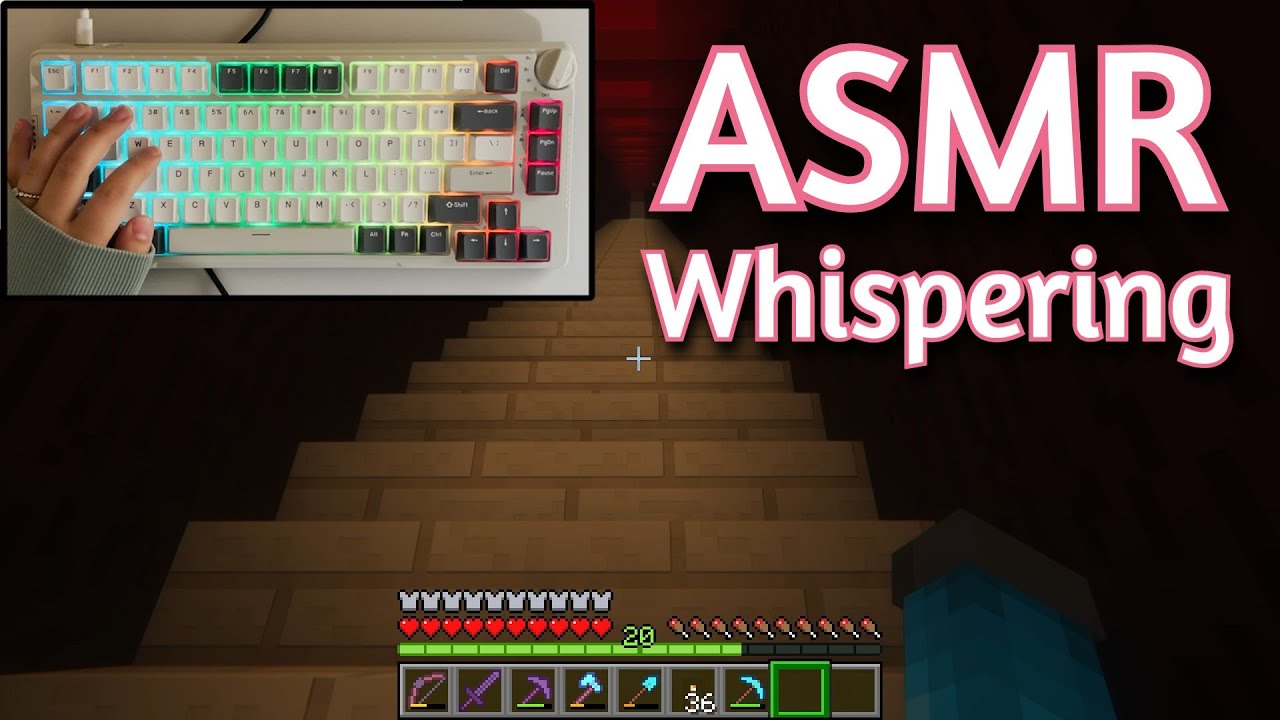 ASMR Gaming | MINECRAFT SURVIVAL | RK H81 Keyboard Review | Whispering 💤