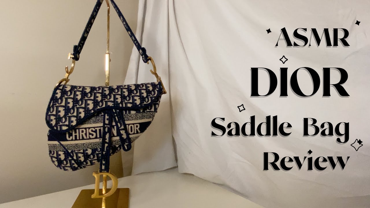 *DIOR* Saddle Bag Review | Luxury ASMR | Tapping, Tracing, Fabric Sounds