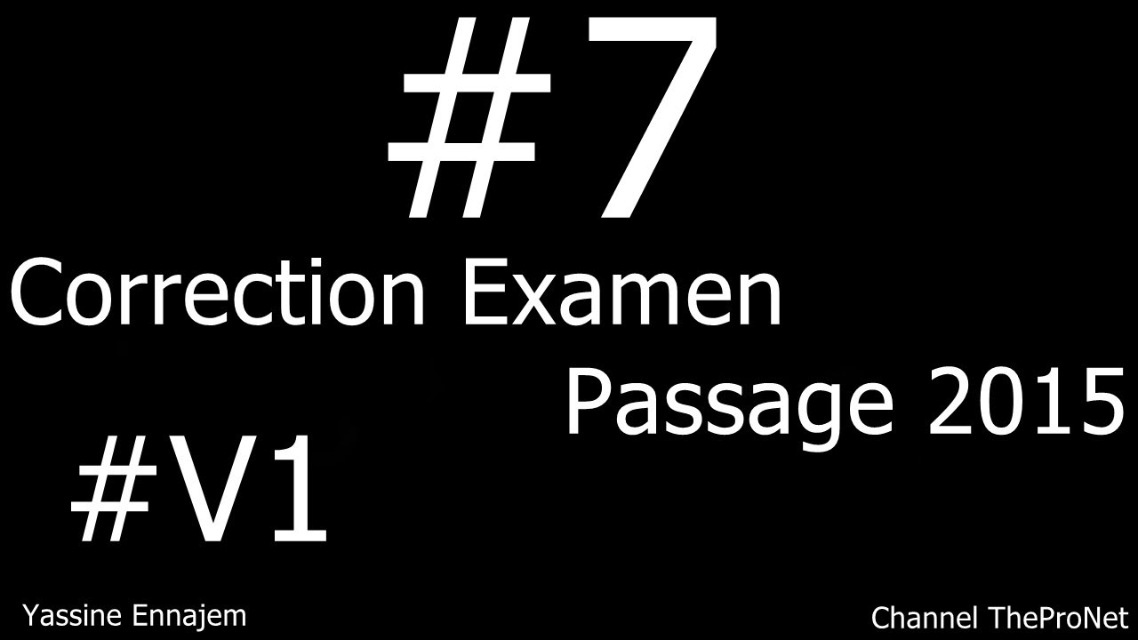 7 - Correction Examen Passage 2015 - V1 (Programmation orientée objet C#) | DARIJA